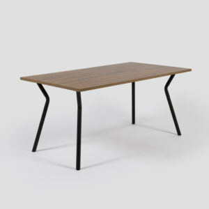 MESA MAGNOLIA RECTANGULAR NEGRA – tapa nogal terracota 2