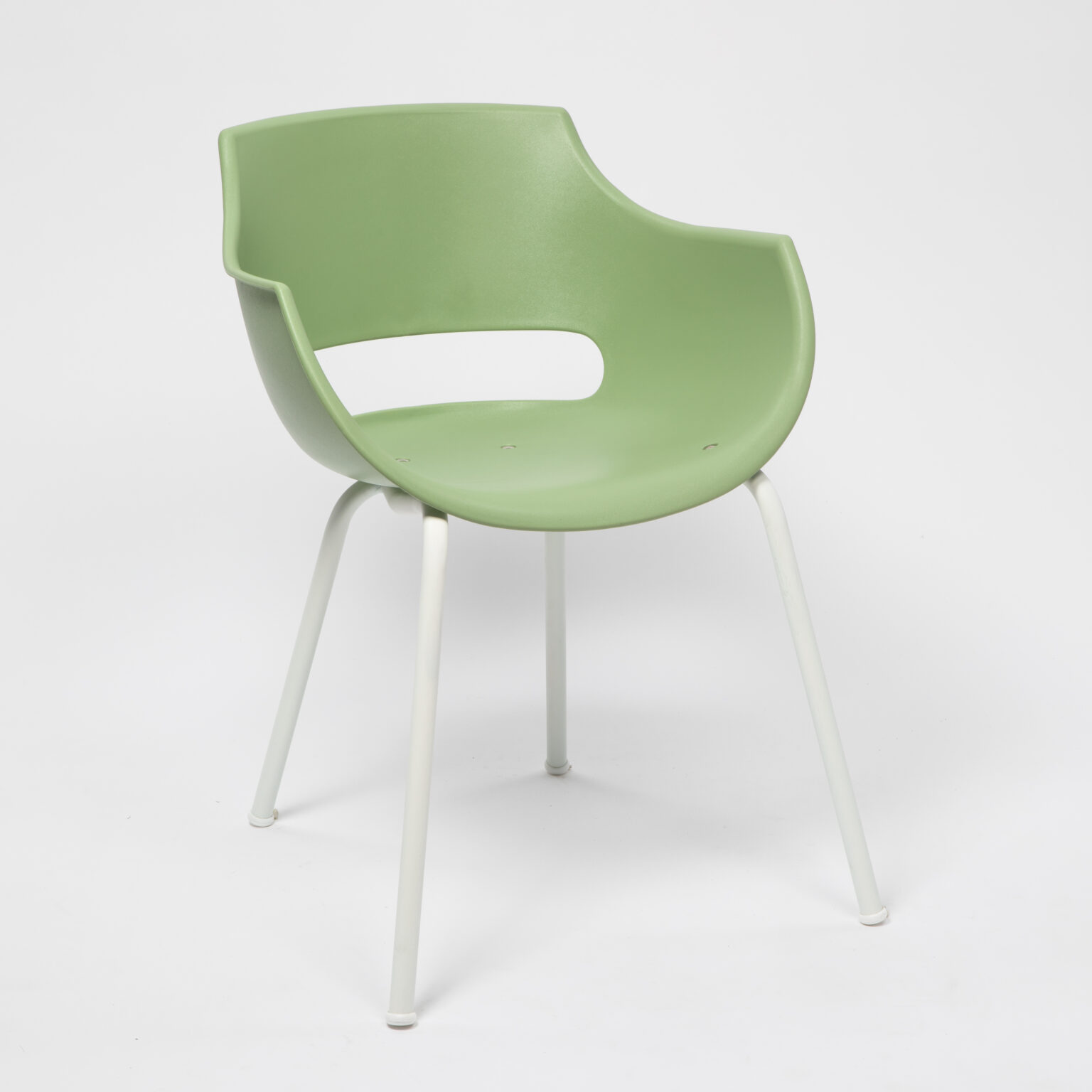 SILLA FRIDA BASE BLANCA – verde selva
