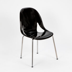 SILLA NINA BASE CROMADA – negro1