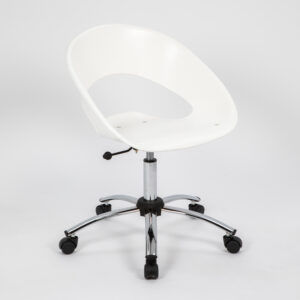 SILLA ONE NEUM CROMADA – blanco
